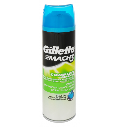 Гел для бритья Gillette Mach3 Complete Defense для чувствительной кожи 200мл