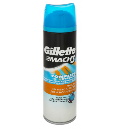 Гель для гоління Gillette Mach3 Complete Defense для м`якого гоління 200мл