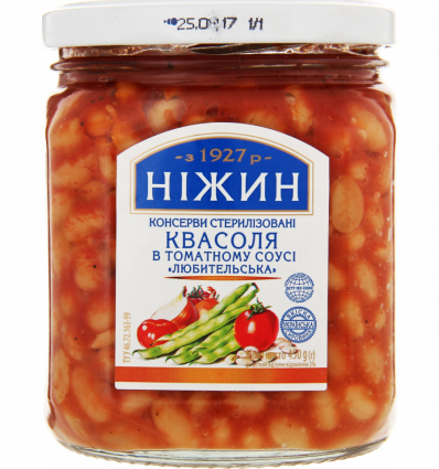 Фасоль Ніжин Любительская в томатном соусе 450г