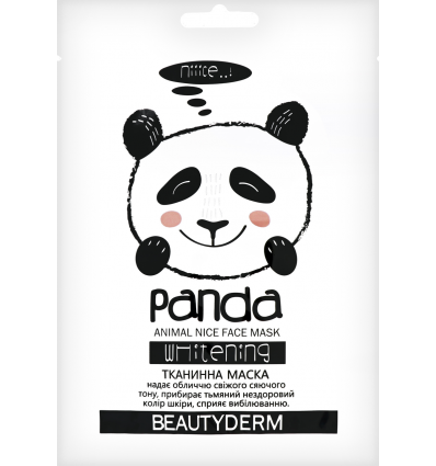 Маска для лица BeautyDerm Animal Panda oтбеливающая 25мл