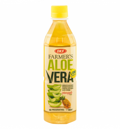 Напиток безалкогольный OKF Farmer's Алоэ Вера со вкусом ананаса 500мл