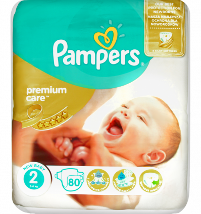 Пiдгузки Pampers Premium Care Mini дитячі 2 розмір 4-8кг 68шт