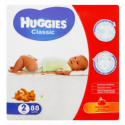 Подгузники Huggies Classic 2 размер для детей 3-6кг 88шт