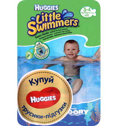 Подгузники детск гигиен Huggies Little Swimmers 3-4 размер 7-15кг 12шт