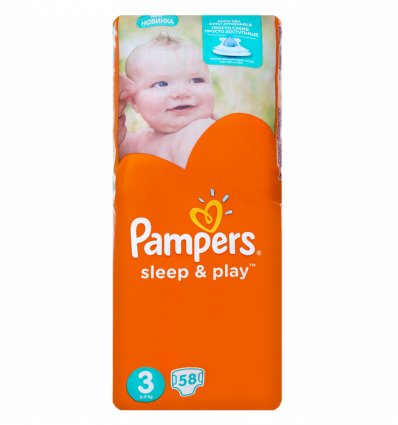 Підгузки Pampers Sleep&Play Midi 3 розмір 4-9кг 58шт