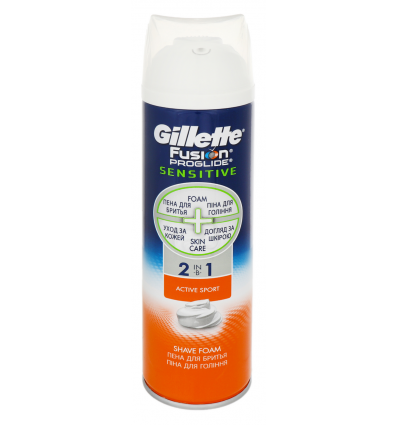 Пена для бритья Gillette Fus ProGlide 2в1 Sens Act Sp 250мл