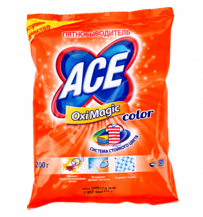 Пятновыводитель Ace порошкообразный для цветных вещей 200г