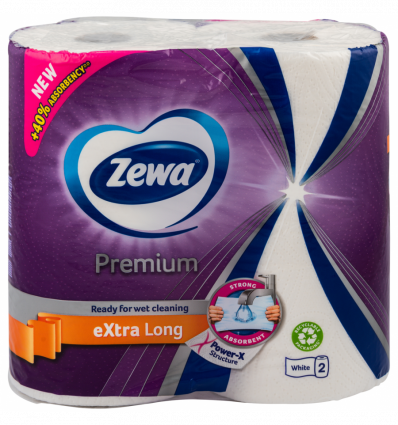 Рушники Zewa Premium паперові 2 шари 2 рулони