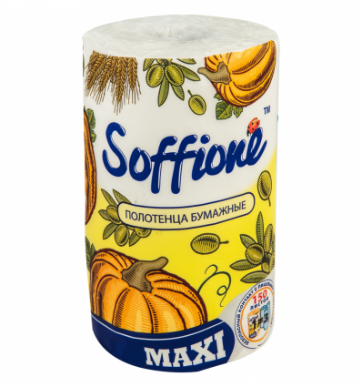 Полотенца Soffione Maxi бумажные двухслойные 1шт