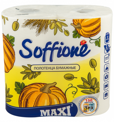 Полотенца Soffione Maxi бумажные двухслойные 2шт.