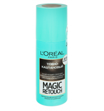 Спрей тонирующий L`Oréal Paris Magic Retouch Темно-каштановый 75мл