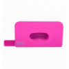 Діркопробивач пластиковий, RUBBER TOUCH, до 10 арк., 120х58х59 мм, рожевий