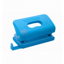 Діркопробивач пластиковий, RUBBER TOUCH, до 10 арк., 120х58х59 мм, блакитний