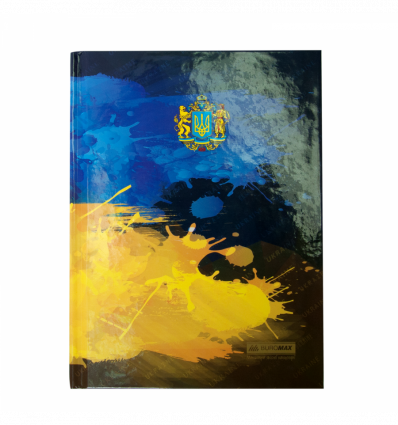 Записная книжка UKRAINE, А5, 96 л., клетка, твердая картонная обложка, темно-синяя