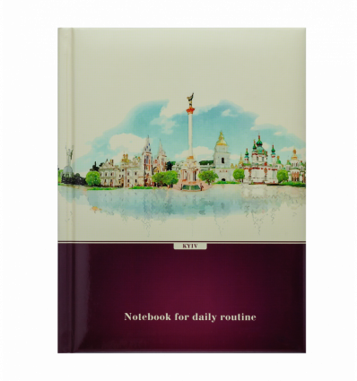 Записна книжка SIGHT, А5, 80 арк., клітинка, тверда обкладинка, гл. ламінація з поролоном, бордова