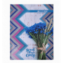 Книга канцелярська ROMANTIC, А4, 96 арк., клітинка, офсет, тверда ламінована обкладинка, синя ( BM.2