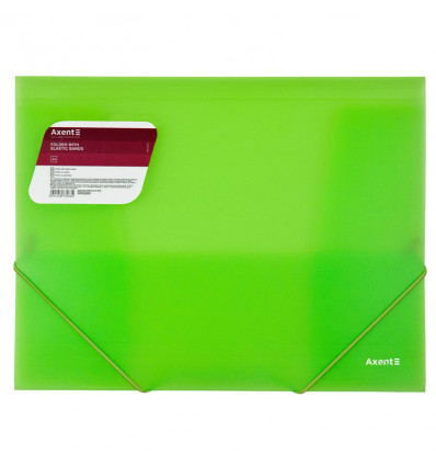 Папка на резинках Axent 1501-26-A, А4, прозрачный зеленый
