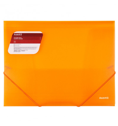 Папка на резинках Axent 1501-25-A, А4, прозрачный оранжевый