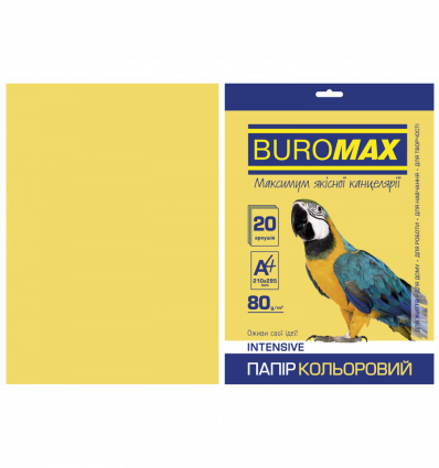 Кольоровий папір BUROMAX INTENSIVE золотий А4 80г/м² 20арк (BM.2721320-23)
