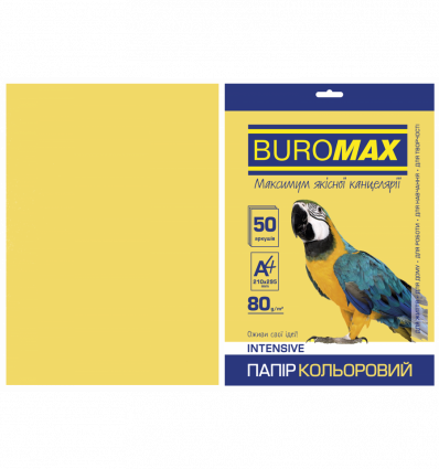 Кольоровий папір BUROMAX INTENSIVE золотий А4 80г/м² 50 аркушів ( BM.2721350-23 )