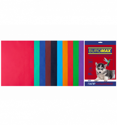 Кольоровий папір BUROMAX DARK+INTENSIVE асорті А4 80г/м² 20 аркушів ( BM.2721920-99 )