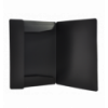 Папка на резинках, JOBMAX, А4, непрозр.пластик, черная