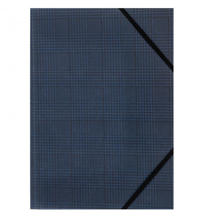 Папка на гумках, А4+, Tartan Blue