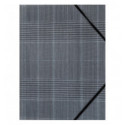 Папка на гумках, А4+, Tartan Gray