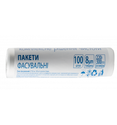 Пакет фасувальний 22 * 30 см, 100 шт в рулоні, 8 мкм ( 10200530 )