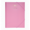 Папка на резинках FAVOURITE, PASTEL, А4, розовая