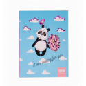 Блокнот SWEET Panda, A-5, 64л., кл, инт. обл., мат. лам. + Уфлак, KIDS Line, голубой