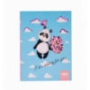 Блокнот SWEET Panda, A-5, 64л., кл, инт. обл., мат. лам. + Уфлак, KIDS Line, голубой
