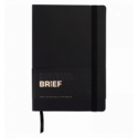 Блокнот діловий BRIEF, L2U, А5, 96 арк., нелінов., чорний, шт.шкіра ( BM.295004-01 )