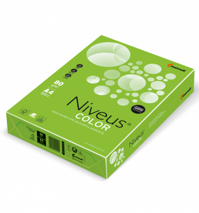 Цветная бумага NIVEUS MA42 зеленая А4 80г/м² 500л (A4.80.NVI.MA42.500)