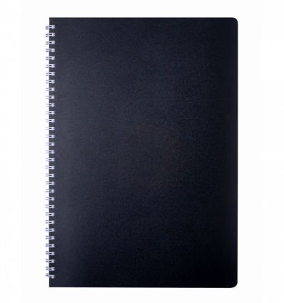Зошит для нотаток CLASSIC, А4, 80 арк., клітинка, пластикова обкладинка, чорний