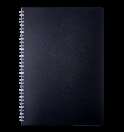 Тетрадь для записей CLASSIC, А4, 80 л., клетка, пласт. обл., черная ( BM.2446-001 )