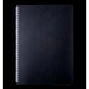 Тетрадь для записей CLASSIC, А4, 80 л., клетка, пласт. обл., черная ( BM.2446-001 )