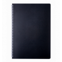 Тетрадь для записей CLASSIC, А4, 80 л., клетка, пластиковая обложка, черная