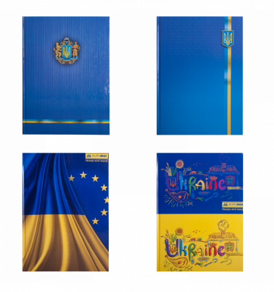 Книга канцелярская UKRAINE BM.2400-38, А4, 96 л., клетка, офсет, твердая ламинированная обложка, ас