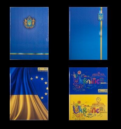 Книга канцелярська UKRAINE BM.2400-38і, А4, 96 арк., клітинка, офсет,тверда ламінована обкладинка