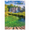 Книга канцелярська ПРИРОДА, JOBMAX, А4, 96 арк., клітинка, тверда ламінована обкладинка, асорті ( BM