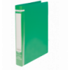 Папка пластиковая, JOBMAX, 2 R-образных кольца, А4, ширина торца 25 мм, зеленая