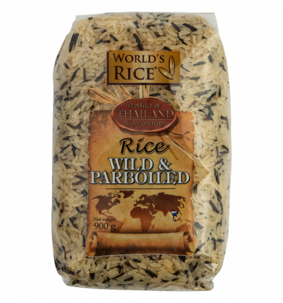 Рис дикий парбоилд World`s Rice 900г