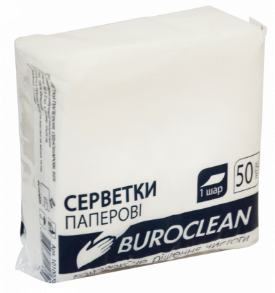 Серветки паперові, 240*240 мм, 50шт, в пп упаковці, білий ( 10100202 )