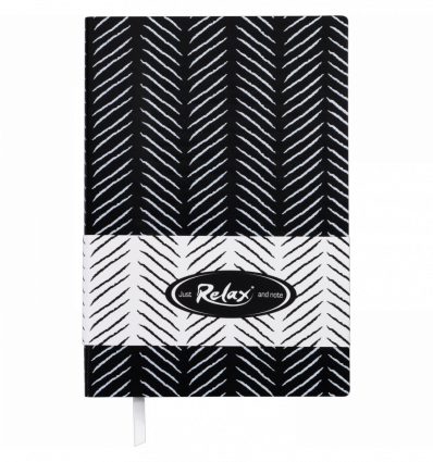 Блокнот деловой RELAX, А5, 96 л., линия, черный, иск.кожа ( BM.295201-01 )
