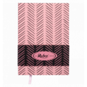 Блокнот діловий RELAX, А5, 96 арк., лінія, рожевий, шт.шкіра ( BM.295201-10 )