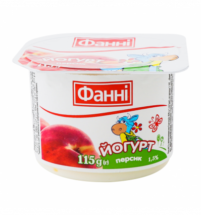 Йогурт Фанні персик 1,5% 115г