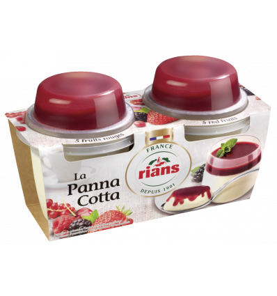 Десерт Rians Панна котта с красными фруктами 4,5% 240г