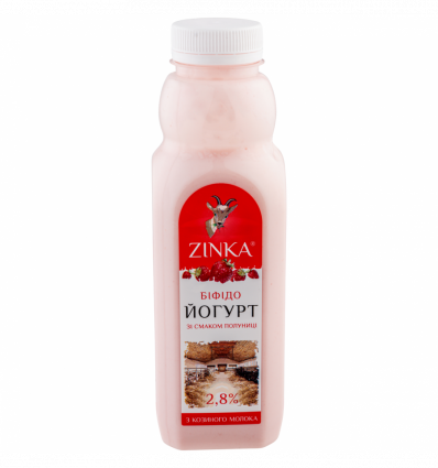 Бифидойогурт Zinka из козьего молока вкус клубники 2.8% 510г