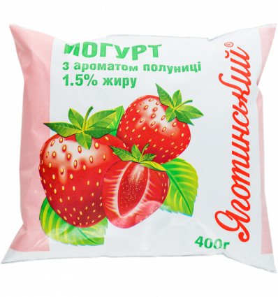 Йогурт Яготинський з ароматом полуниці 1,5% 400г